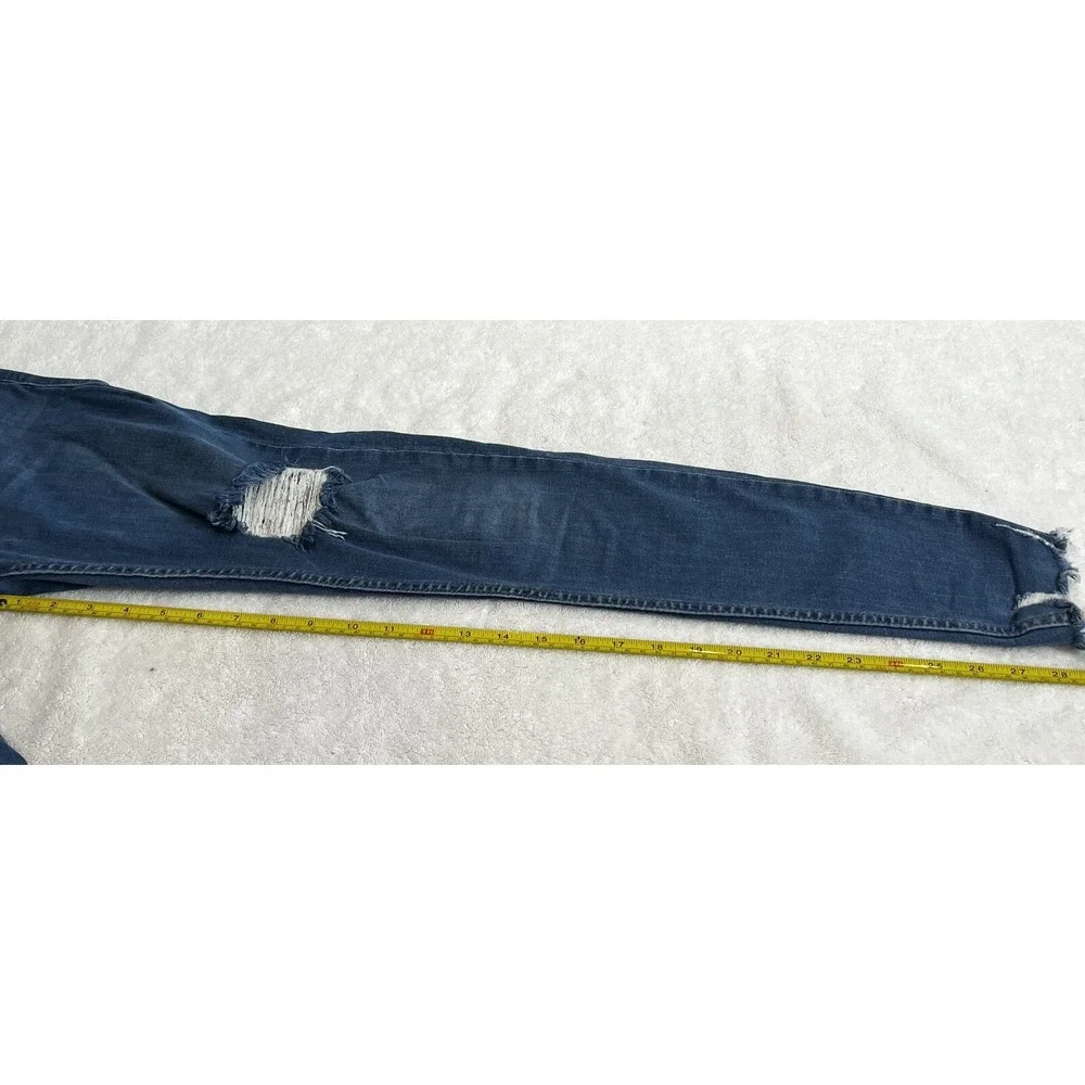 Free People Womens Distressed Ripped High Rise Skinny Jeans Size 25-26
